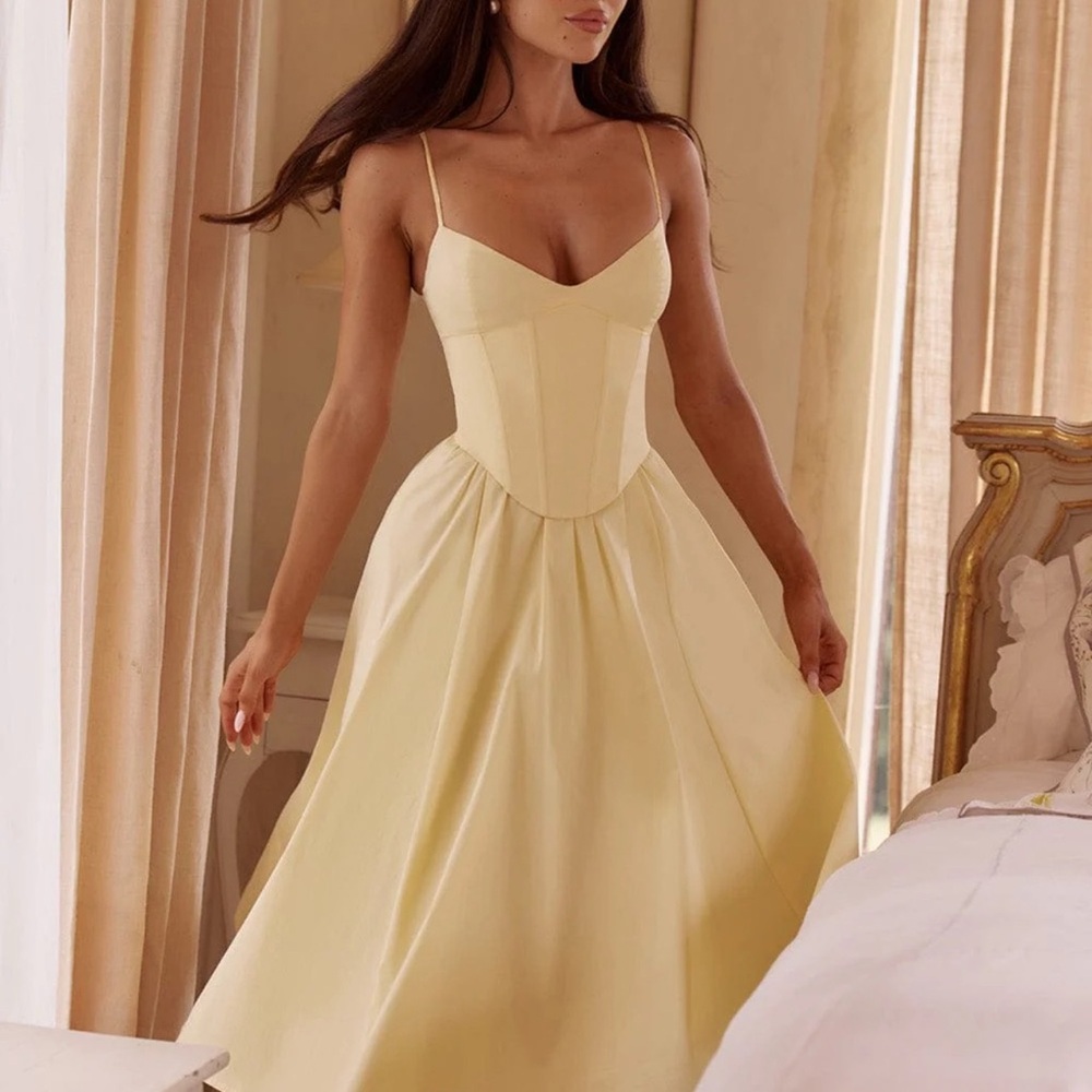 BabyBoo Yellow Mariella Midi Dress - Medium